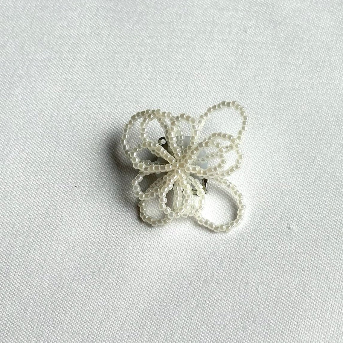 White Flower Shoe Charm