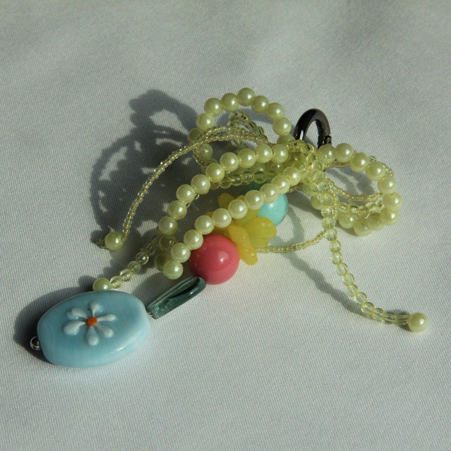 Glassbeads Ribbon Bag Charm