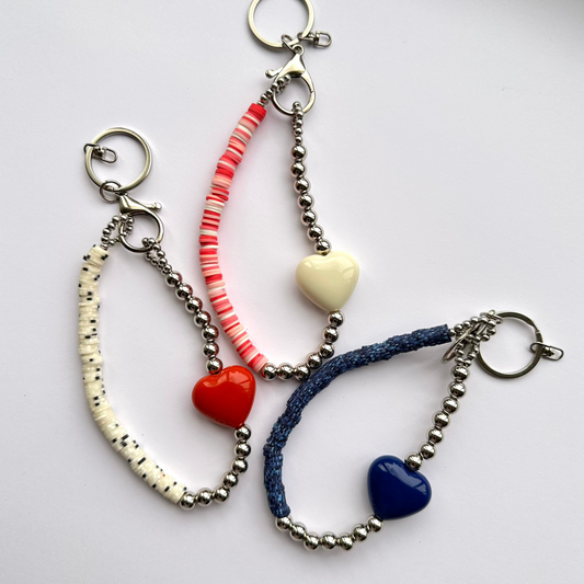 Heart & Rubber Bag Charm