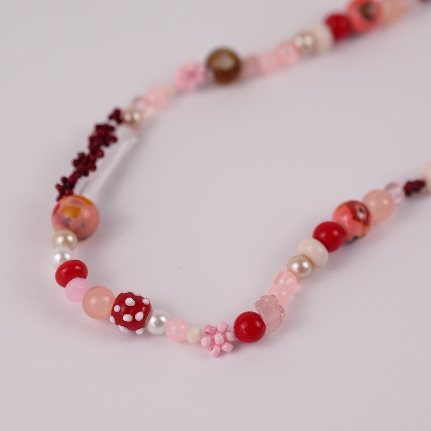 Pink & Red Vals Necklace