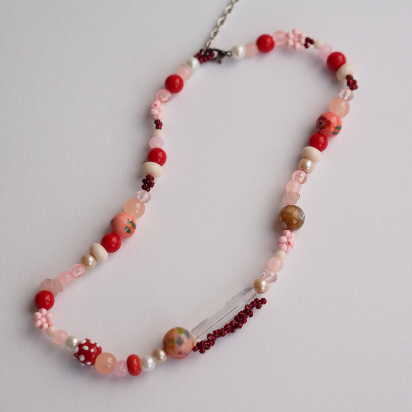 Pink & Red Vals Necklace