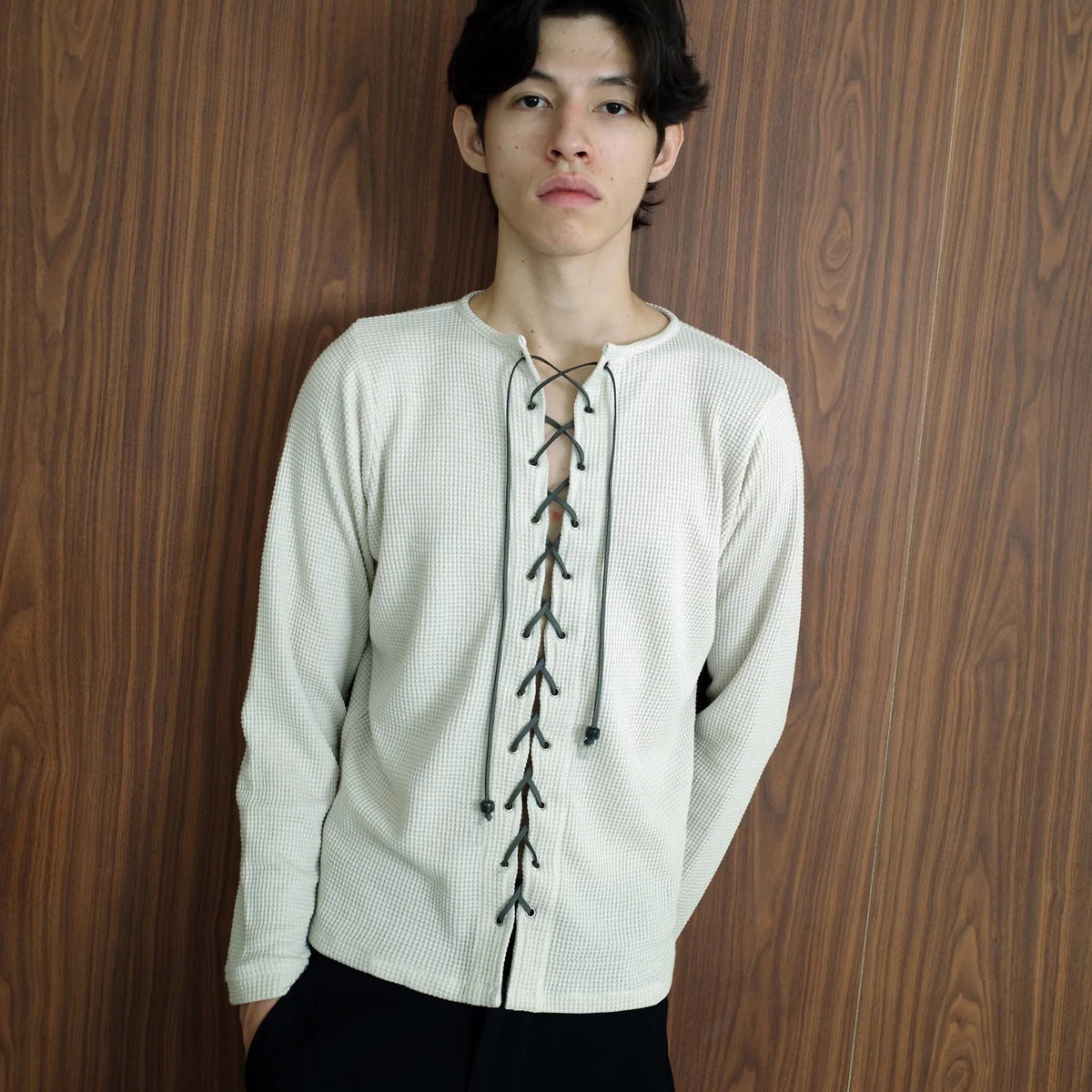 Elias Lace Up Top