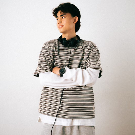 Bodega Striped Tee - Tiramisu