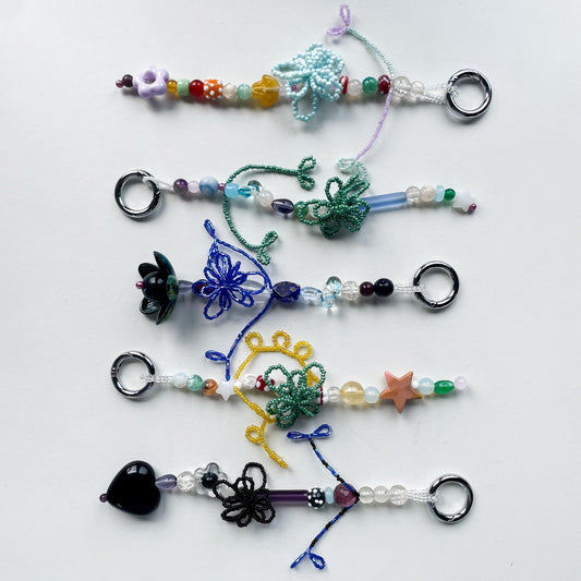 Glass Beads Bag Charm