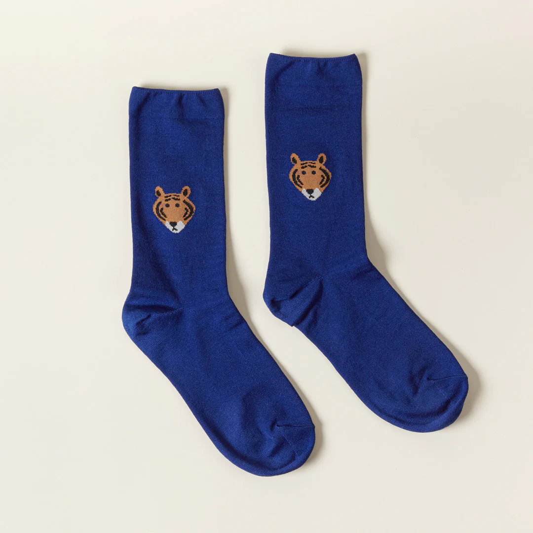 Meet Tiger Socks - Blue