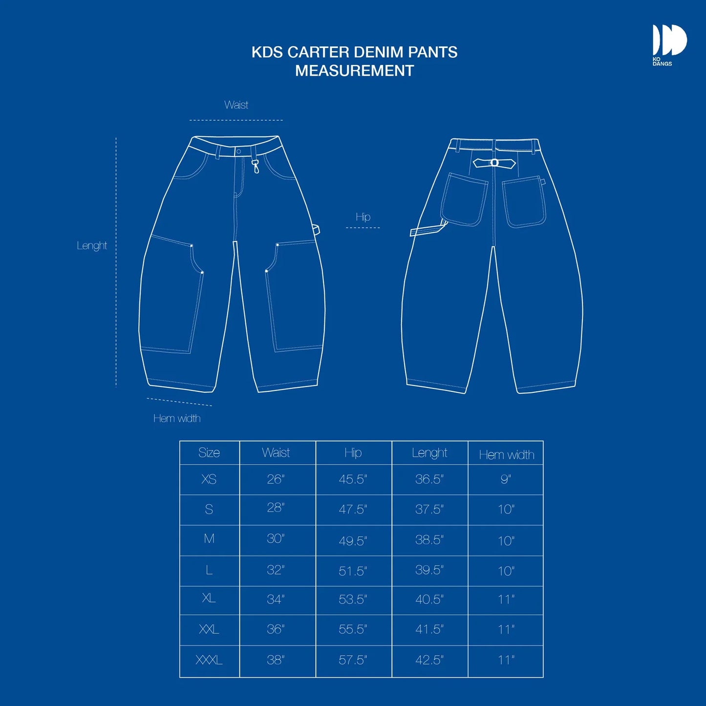 Carter Denim Pants - Dark Denim
