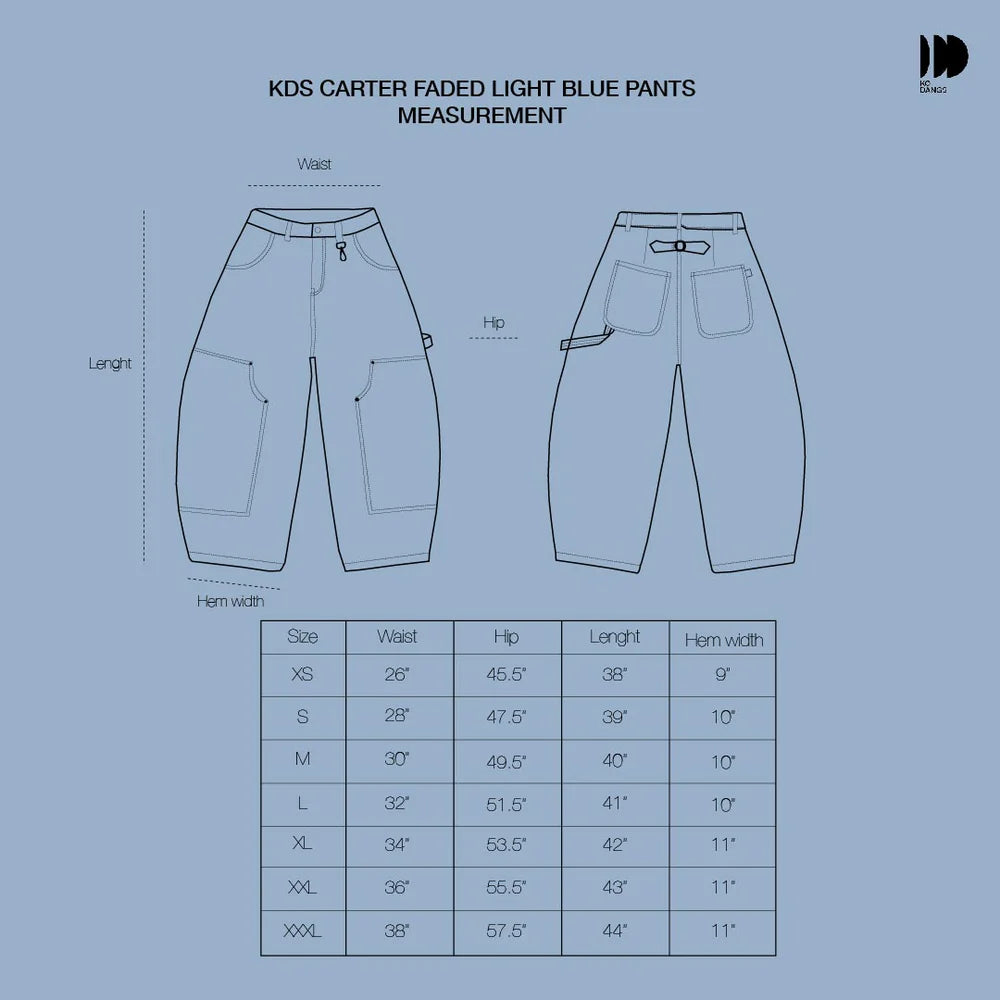 Carter Denim Pants - Faded Light Blue