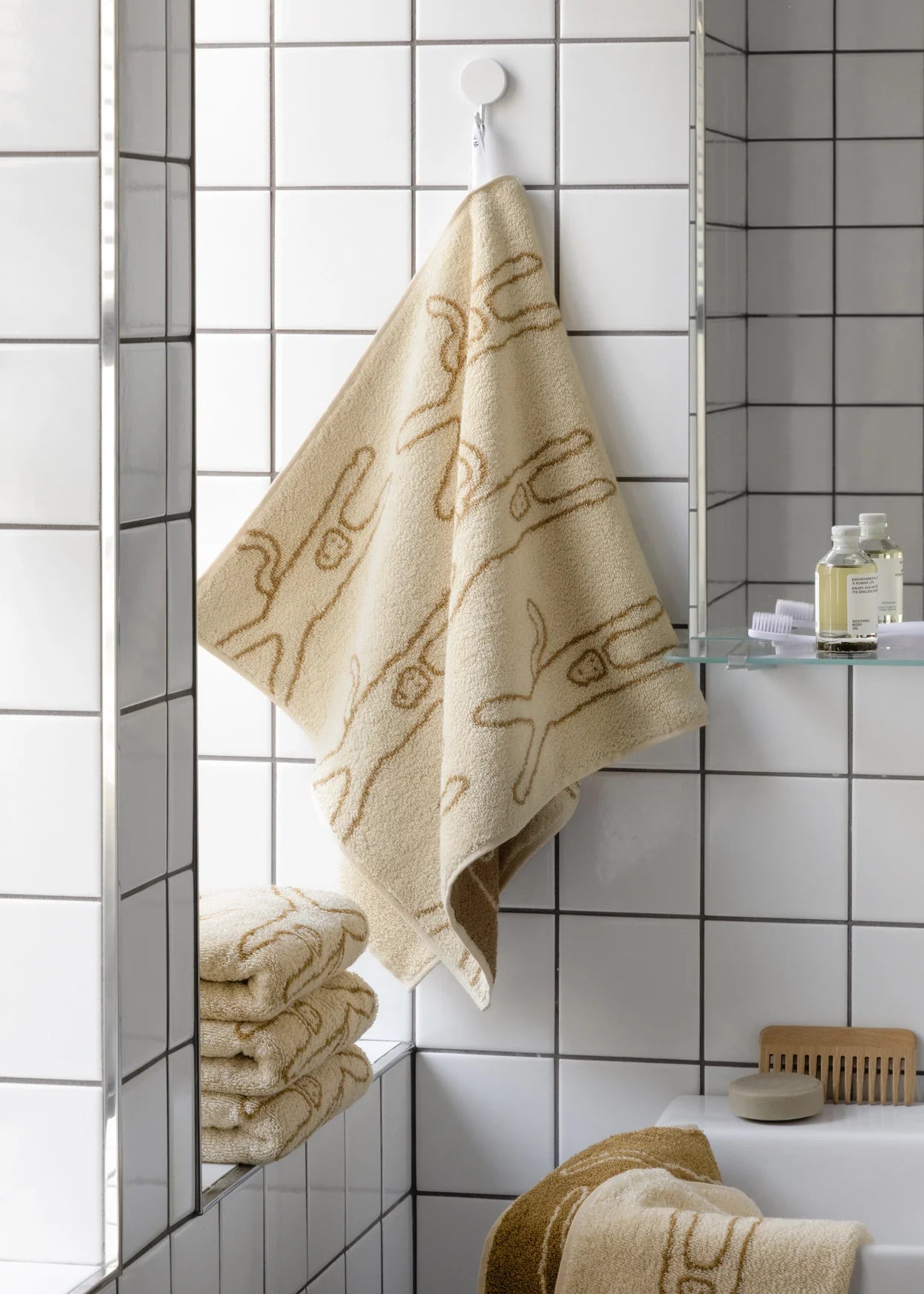 Monkey Face Towel - Ivory