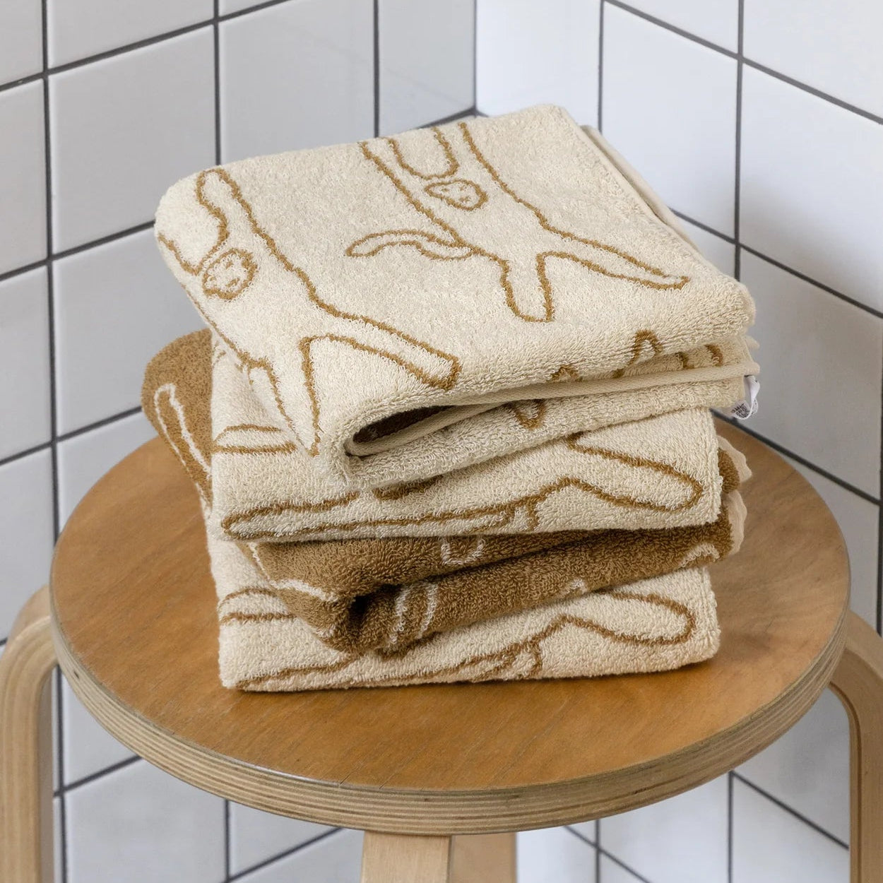 Monkey Face Towel - Ivory