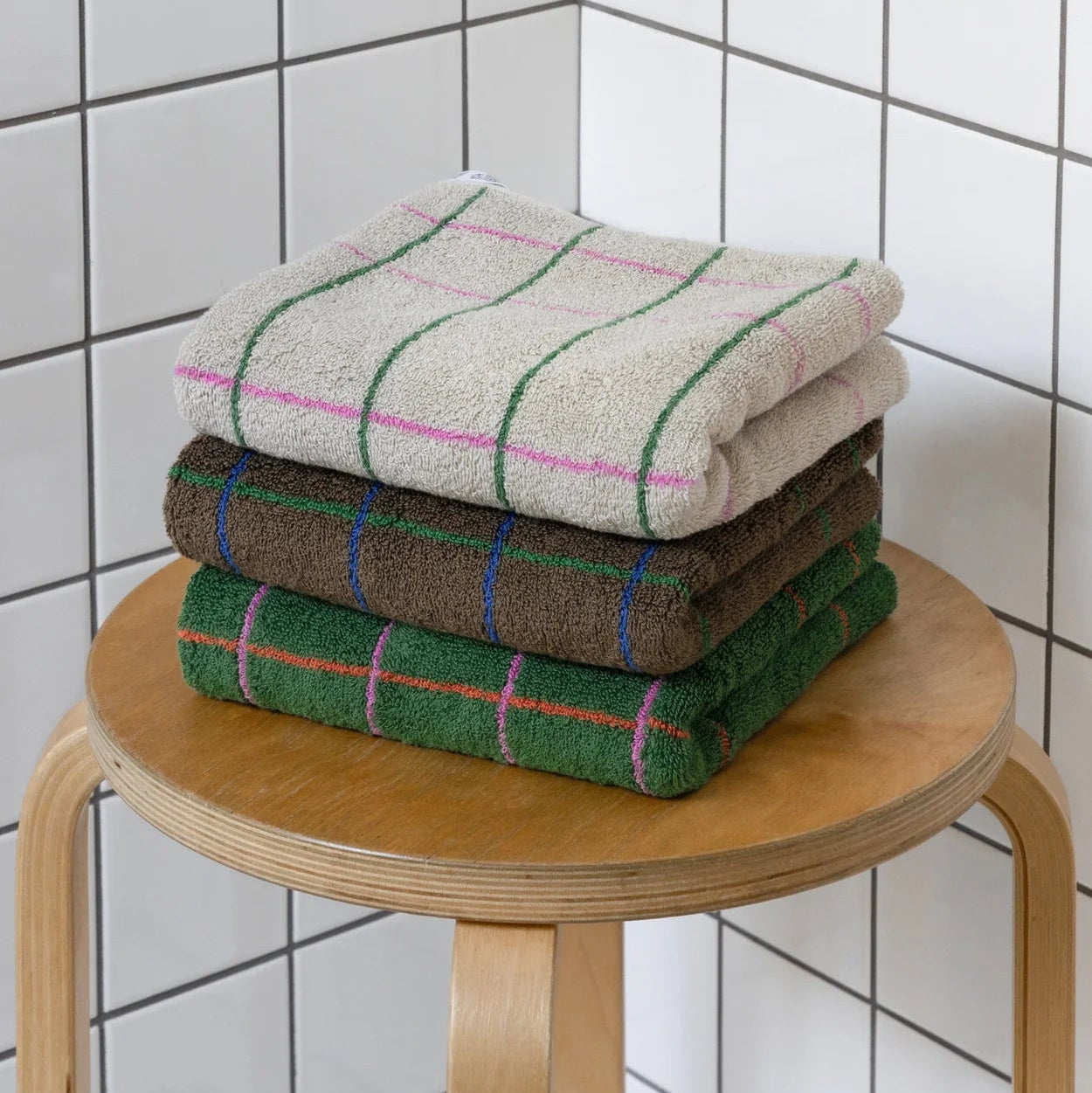 Tile Face Towel - Grey