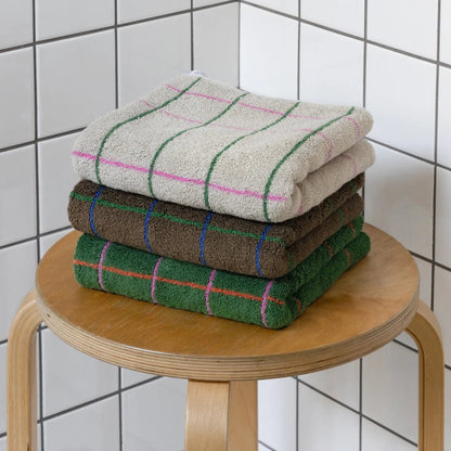 Tile Face Towel - Grey