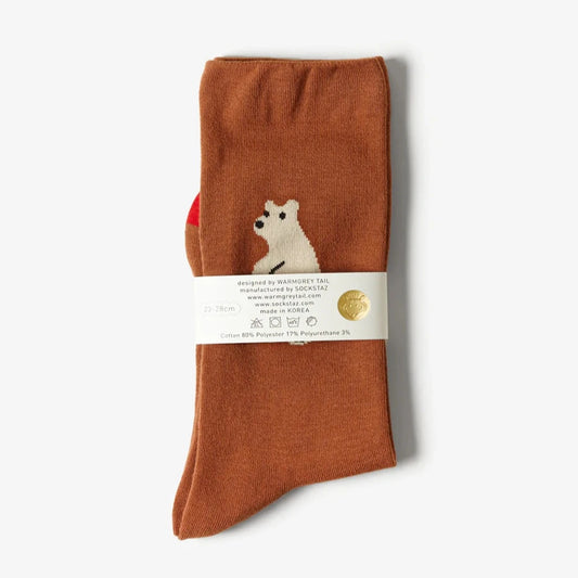 Huggy Bear Socks - Brown