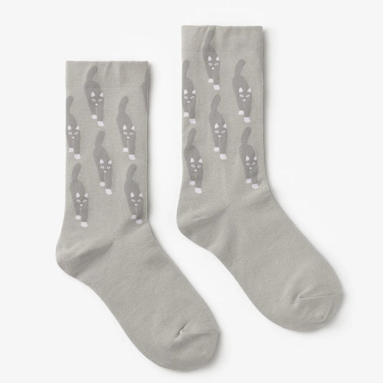 Cat Coming Socks - Grey