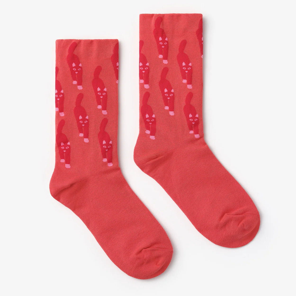 Cat Coming Socks - Red