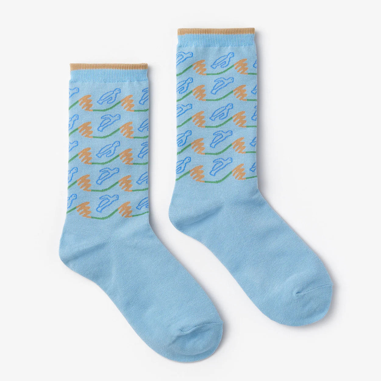 Flying Turtles Socks - Blue