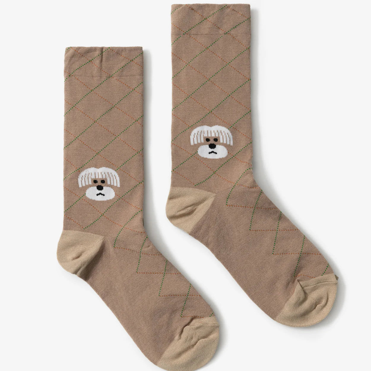 Hair Cut Socks - Brown