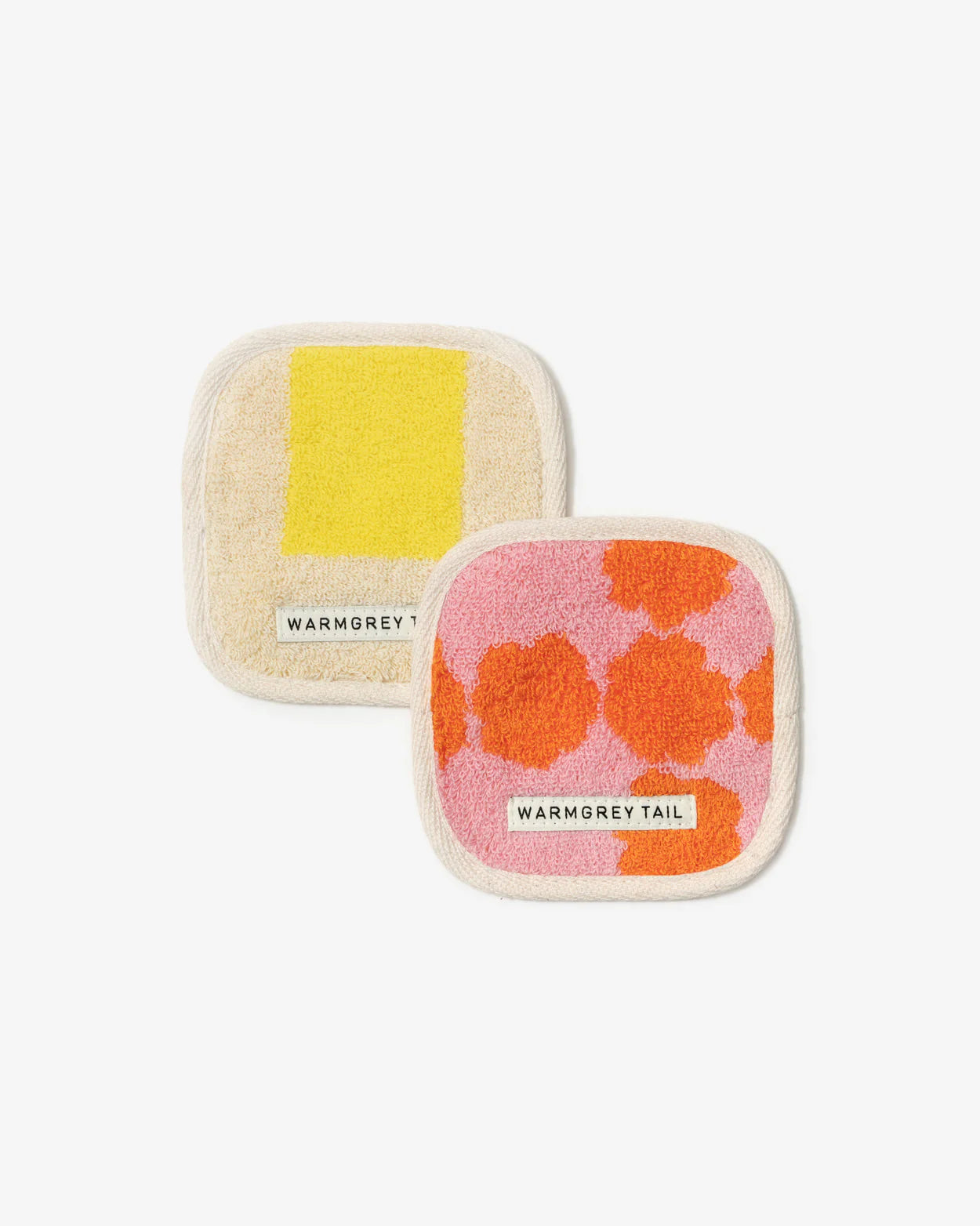 Blossom Check Towel Coaster - Pink