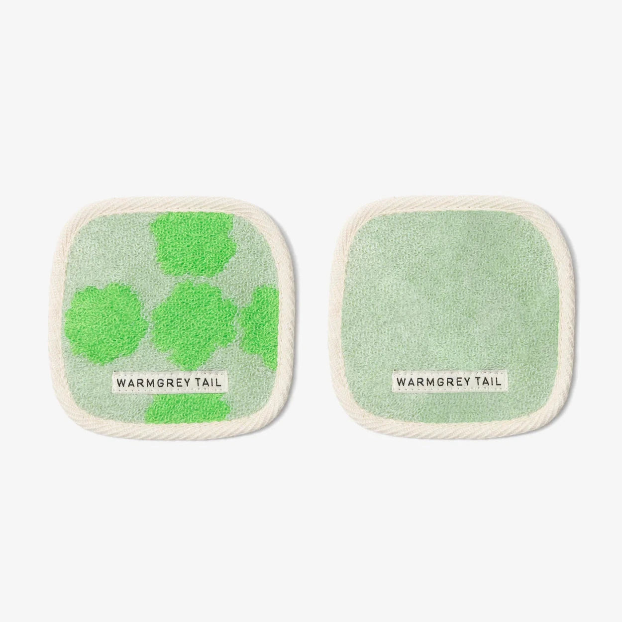 Blossom Check Towel Coaster - Green