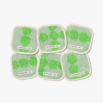 Blossom Check Towel Coaster - Green