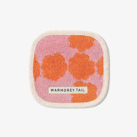 Blossom Check Towel Coaster - Pink