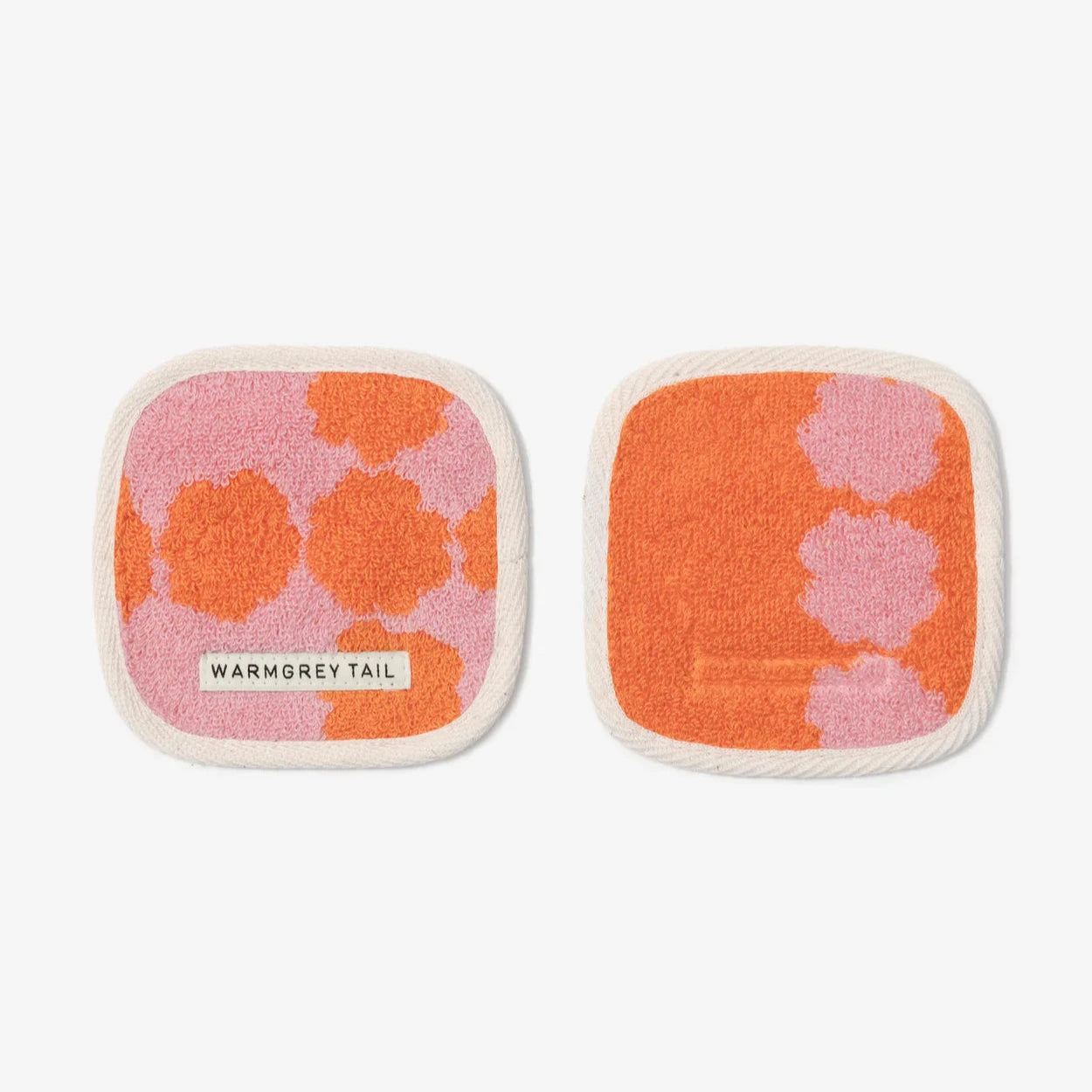 Blossom Check Towel Coaster - Pink