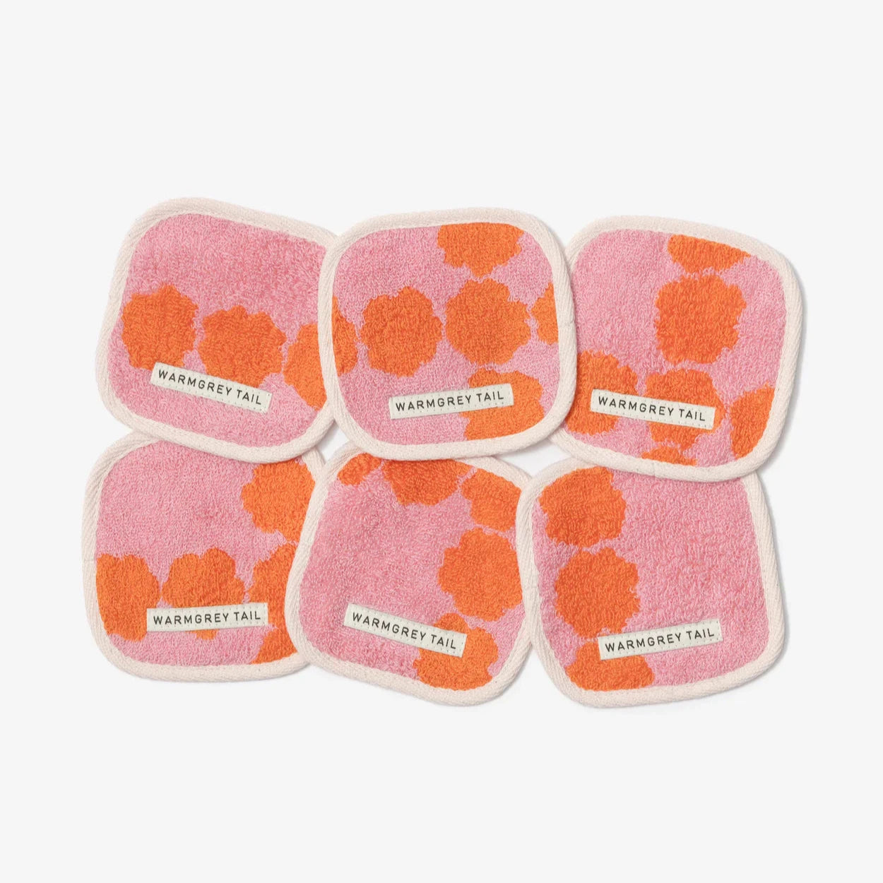 Blossom Check Towel Coaster - Pink