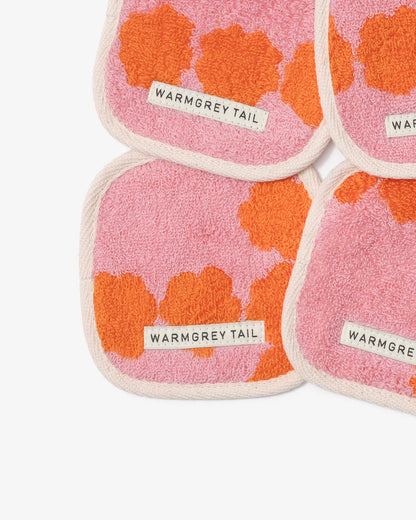 Blossom Check Towel Coaster - Pink